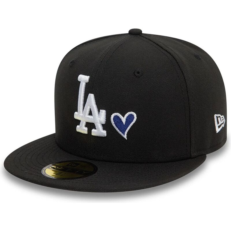 svart-platt-keps-justerad-59fifty-heart-icon-los-angeles-dodgers-mlb-fran-new-era