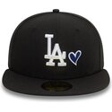 svart-platt-keps-justerad-59fifty-heart-icon-los-angeles-dodgers-mlb-fran-new-era
