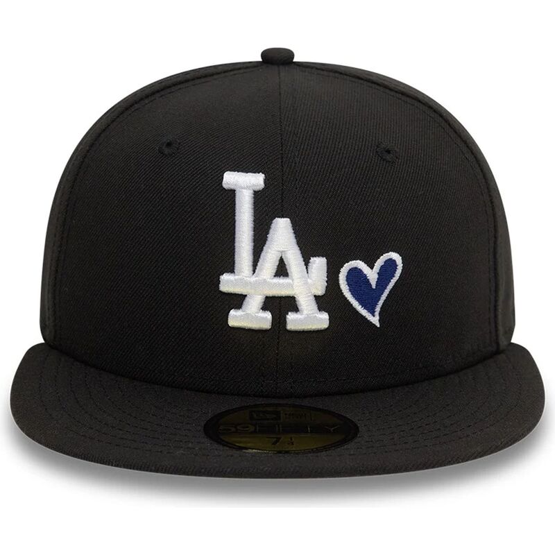 svart-platt-keps-justerad-59fifty-heart-icon-los-angeles-dodgers-mlb-fran-new-era