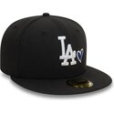 svart-platt-keps-justerad-59fifty-heart-icon-los-angeles-dodgers-mlb-fran-new-era