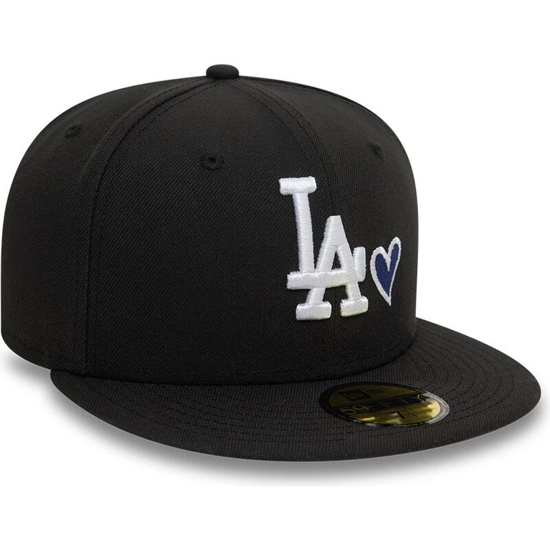 svart-platt-keps-justerad-59fifty-heart-icon-los-angeles-dodgers-mlb-fran-new-era