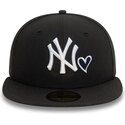 svart-platt-keps-justerad-59fifty-heart-icon-fran-new-york-yankees-mlb-av-new-era