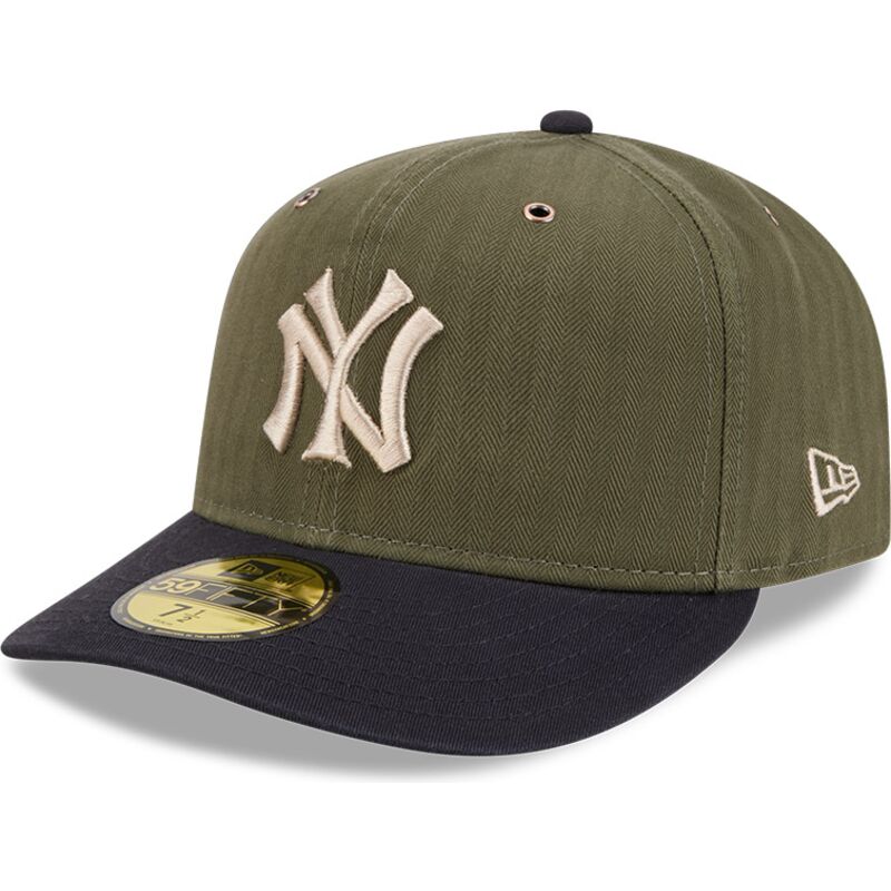 gron-bojd-keps-justerbar-59fifty-pre-curved-american-herringbone-fran-new-york-yankees-mlb-av-new-era