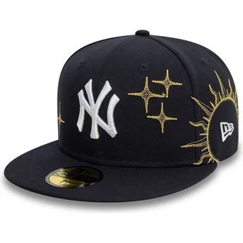 Marinblå platt keps justerad 59FIFTY Zodiac från New York Yankees MLB av New Era