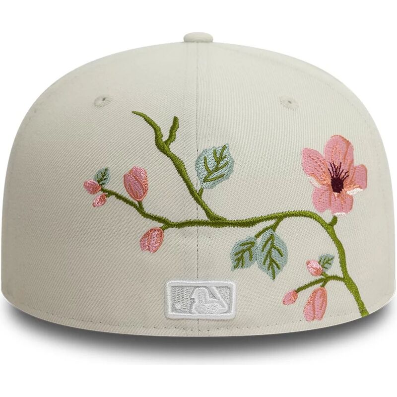 beige-platt-keps-justerad-59fifty-floral-fran-new-york-yankees-mlb-av-new-era