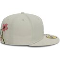 beige-platt-keps-justerad-59fifty-floral-fran-new-york-yankees-mlb-av-new-era