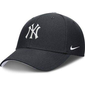 Marinblå böjd justerbar keps för barn Dri-Fit Club Structured New York Yankees MLB från Nike