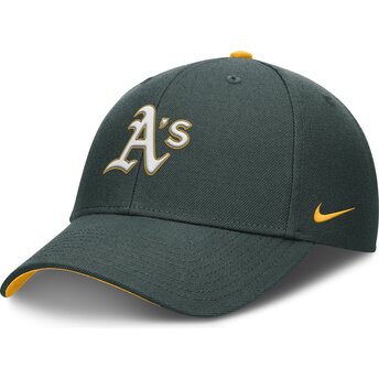 Grön böjd justerbar keps för barn Dri-Fit Club Structured från Oakland Athletics MLB av Nike