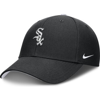 Svart böjd justerbar keps för barn Dri-Fit Club Structured från Chicago White Sox MLB av Nike