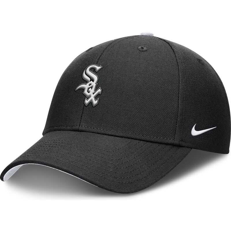 svart-bojd-justerbar-keps-for-barn-dri-fit-club-structured-fran-chicago-white-sox-mlb-av-nike