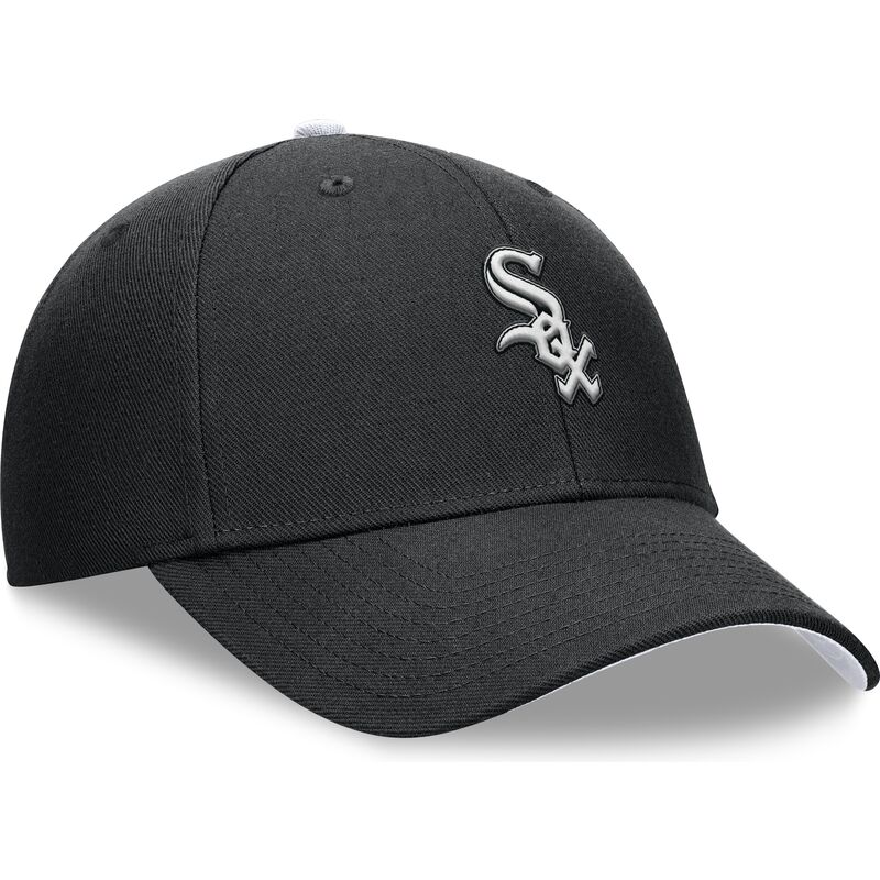 svart-bojd-justerbar-keps-for-barn-dri-fit-club-structured-fran-chicago-white-sox-mlb-av-nike