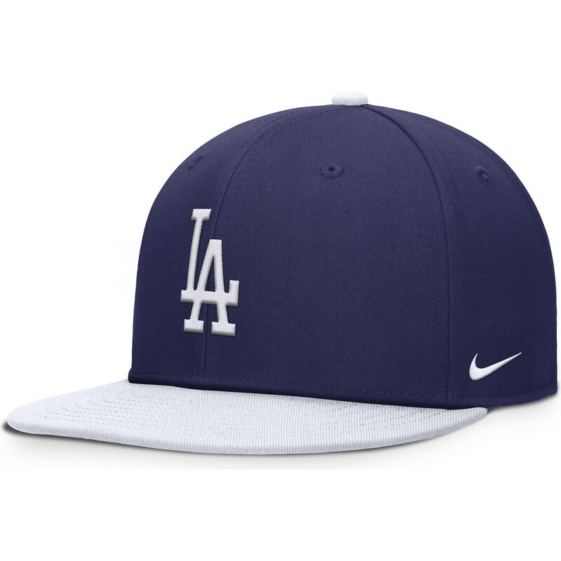 bla-och-vit-platt-snapback-keps-for-barn-dri-fit-pro-structured-square-bill-fran-los-angeles-dodgers-mlb-av-nike