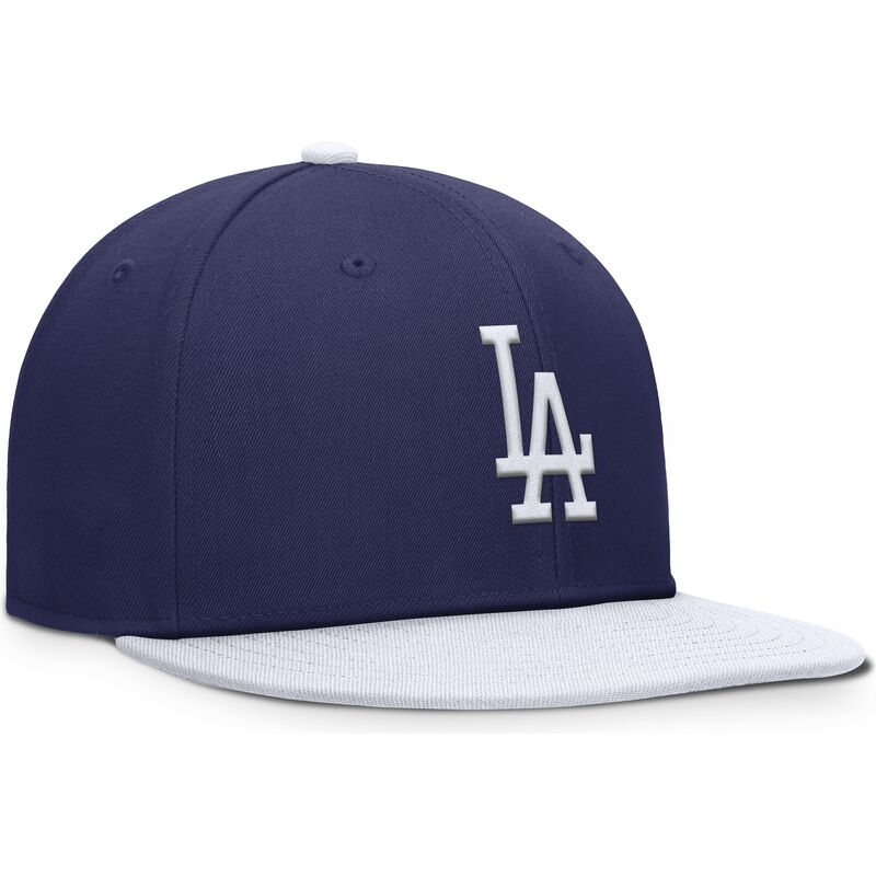 bla-och-vit-platt-snapback-keps-for-barn-dri-fit-pro-structured-square-bill-fran-los-angeles-dodgers-mlb-av-nike