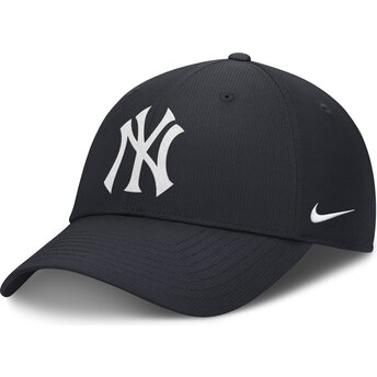 Marinblå böjd keps justerbar Club Structured UV Poly Ripstop från New York Yankees MLB av Nike