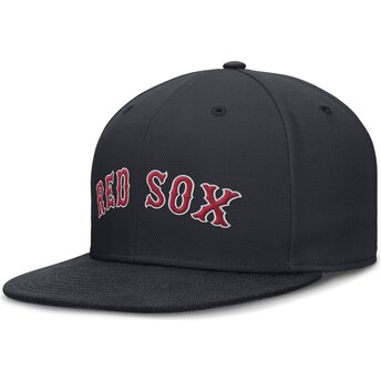 Marinblå platt keps justerad Dri-Fit True Structured Round Bill Boston Red Sox MLB från Nike