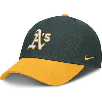 Grön böjd justerbar keps Dri-Fit Club Structured Oakland Athletics MLB från Nike