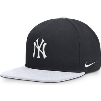 Marinblå och vit platt keps snapback Dri-Fit Pro Structured Square Bill från New York Yankees MLB av Nike