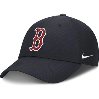 Marinblå böjd keps justerbar Club Structured UV Poly Ripstop från Boston Red Sox MLB av Nike