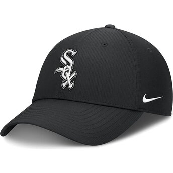 Svart böjd justerbar keps Club Structured UV Poly Ripstop från Chicago White Sox MLB av Nike