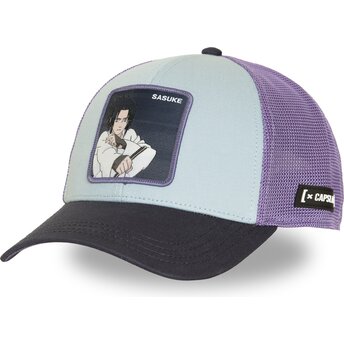 Blå och lila flerfärgad trucker-keps Sasuke Uchiha NS6 SASB Naruto från Capslab