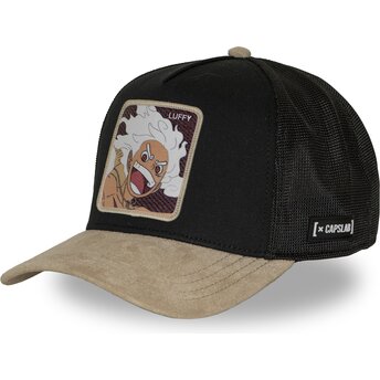 Svart och beige trucker-keps Monkey D. Luffy OP7 G5B One Piece från Capslab