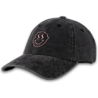 Kepsar böjd svart justerbart band Smiley Washed av Pica Pica