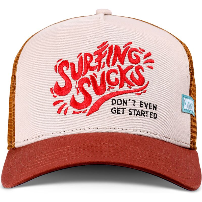 kepsar-bojd-brun-snapback-surfing-sucks-av-coastal