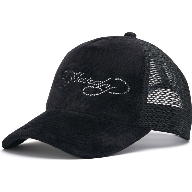 kepsar-bojd-svart-snapback-core-silver-diamante-velour-av-ed-hardy