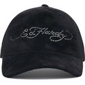 kepsar-bojd-svart-snapback-core-silver-diamante-velour-av-ed-hardy