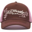 kepsar-bojd-brun-snapback-rosa-skull-and-roses-av-ed-hardy