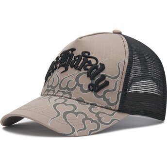 Kepsar böjd grå snapback Flaming av Ed Hardy