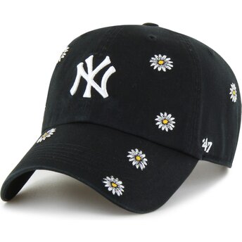 Kepsar böjd svart justerbart band för barn Clean Up Scatter från New York Yankees MLB av 47 Brand
