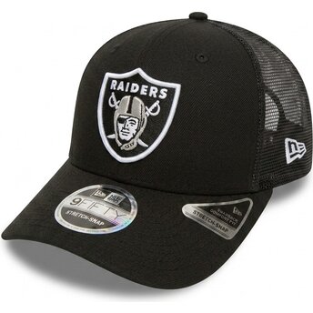 Kepsar böjd svart snapback 9SEVENTY Stretch Snap Team från Las Vegas Raiders NFL av New Era