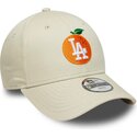 kepsar-bojd-beige-justerbart-band-for-barn-9forty-fruit-icon-orange-fran-los-angeles-dodgers-mlb-av-new-era