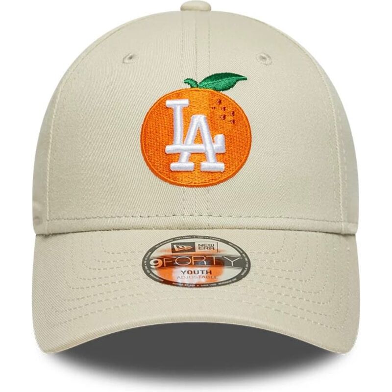 kepsar-bojd-beige-justerbart-band-for-barn-9forty-fruit-icon-orange-fran-los-angeles-dodgers-mlb-av-new-era