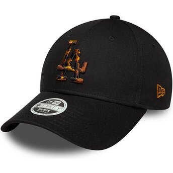 Kepsar böjd svart justerbart band 9FORTY Tort Infill från Los Angeles Dodgers MLB av New Era