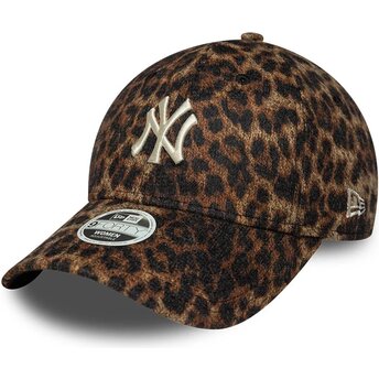Kepsar böjd leopard justerbart band 9FORTY Leopard Cosy från New York Yankees MLB av New Era
