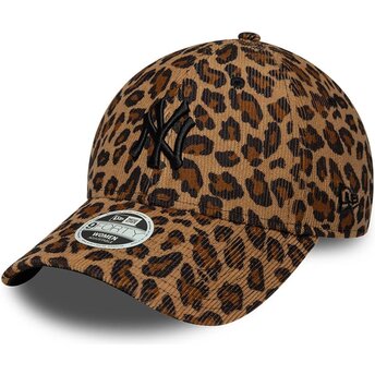 Kepsar böjd leopard justerbart band 9FORTY Leopard Cord från New York Yankees MLB av New Era