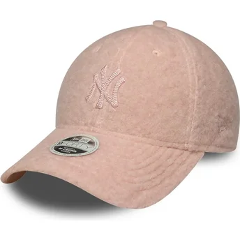 Kepsar böjd rosa snapback rosa 9FORTY M-Crown Winter Borg från New York Yankees MLB av New Era