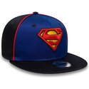 kepsar-platt-bla-snapback-for-barn-9fifty-piping-fran-superman-dc-comics-av-new-era