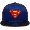 kepsar-platt-bla-snapback-for-barn-9fifty-piping-fran-superman-dc-comics-av-new-era