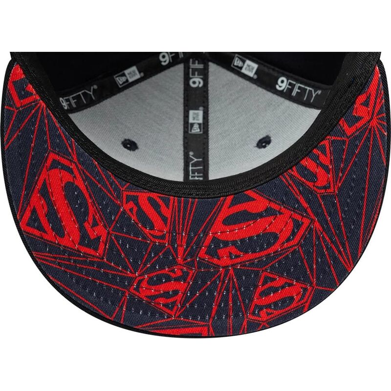 kepsar-platt-bla-snapback-for-barn-9fifty-piping-fran-superman-dc-comics-av-new-era