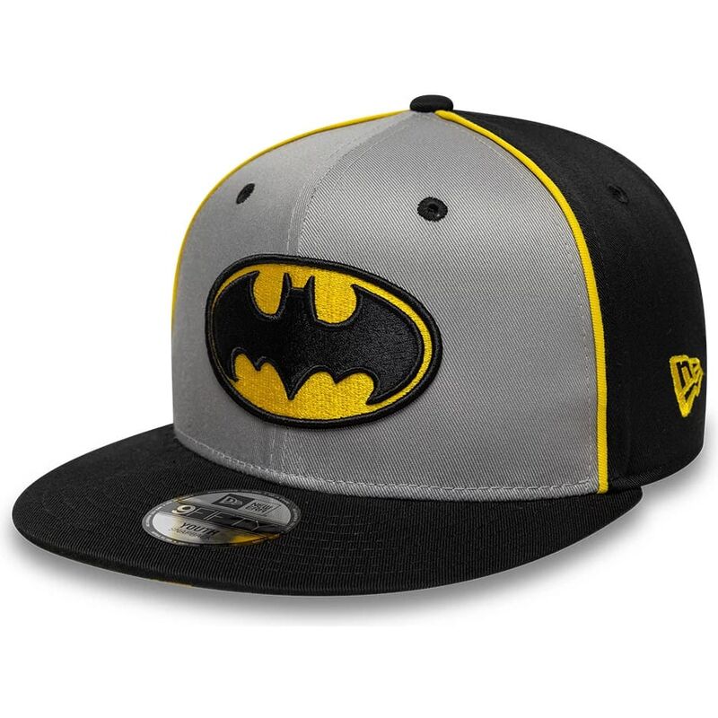 kepsar-platt-gra-snapback-for-barn-9fifty-piping-fran-batman-dc-comics-av-new-era
