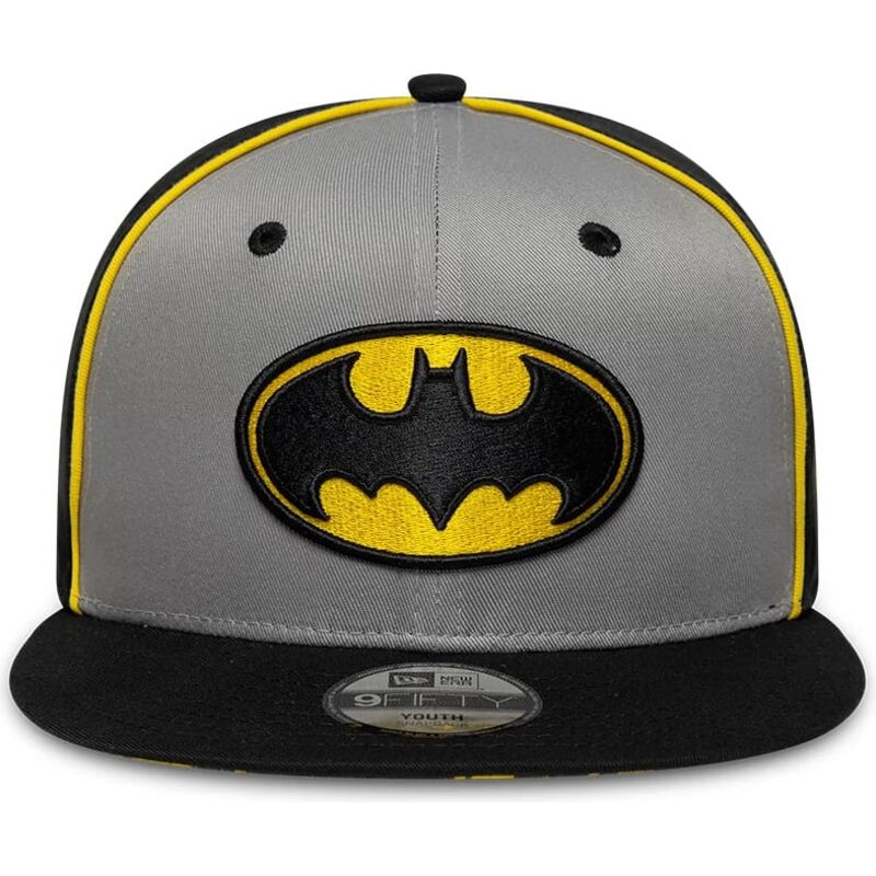 kepsar-platt-gra-snapback-for-barn-9fifty-piping-fran-batman-dc-comics-av-new-era