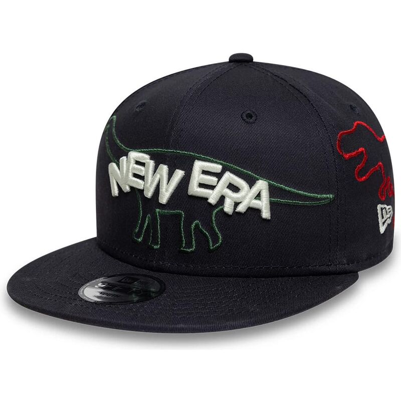 kepsar-platt-marinbla-snapback-for-barn-9fifty-dino-av-new-era