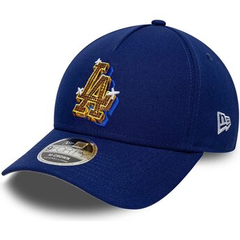 Kepsar böjd blå snapback 9FORTY M-Crown A Frame Emblem från Los Angeles Dodgers MLB av New Era
