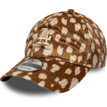 Kepsar böjd brun justerbart band 9TWENTY Animal Print från Los Angeles Dodgers MLB av New Era
