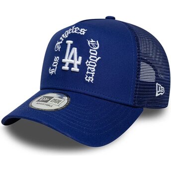 Kepsar böjd blå snapback A Frame Wordmark från Los Angeles Dodgers MLB av New Era