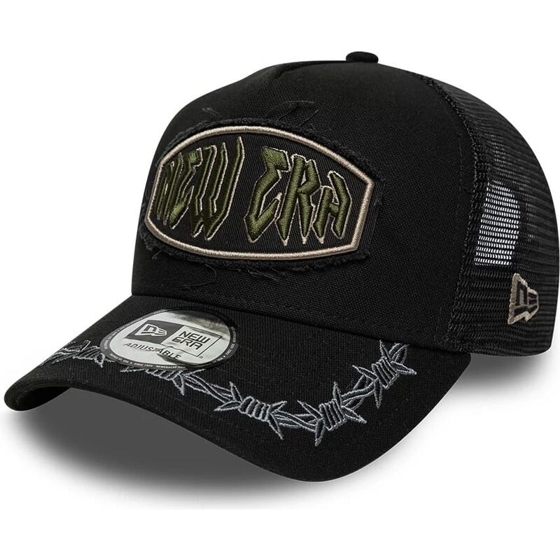 kepsar-bojd-svart-snapback-e-frame-distressed-patch-av-new-era