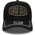 kepsar-bojd-svart-snapback-e-frame-distressed-patch-av-new-era